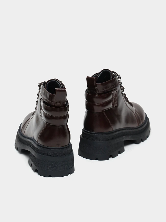 Ботинки женские зимние, цвет коричневый, натуральная масляная кожа 1013343M | 3