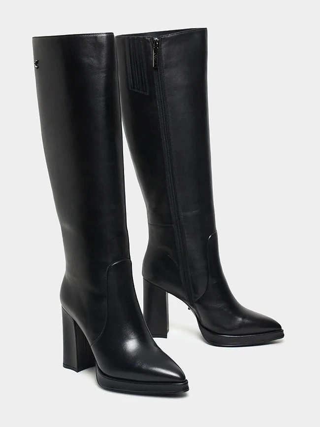 Сапоги женские зимние, цвет черный, натуральная кожа 1821135M-1 | 2