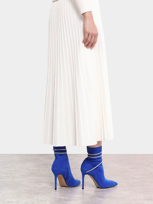 Полусапоги женские демисезонные, цвет синий, искусственный велюр 1398947 | 8