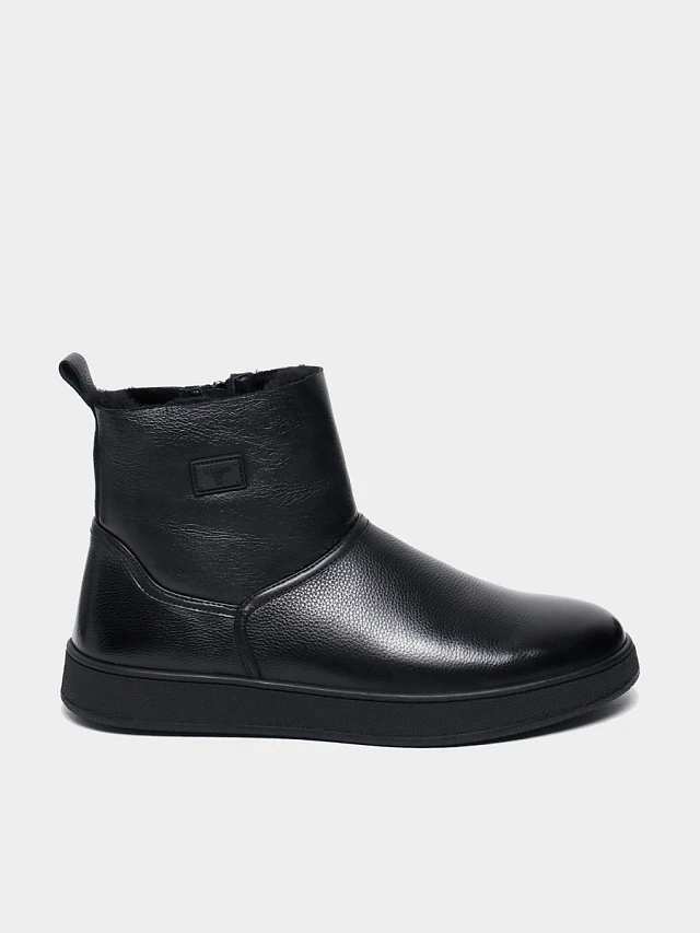 Полусапоги мужские зимние, цвет черный, натуральная кожа M254259M | 1