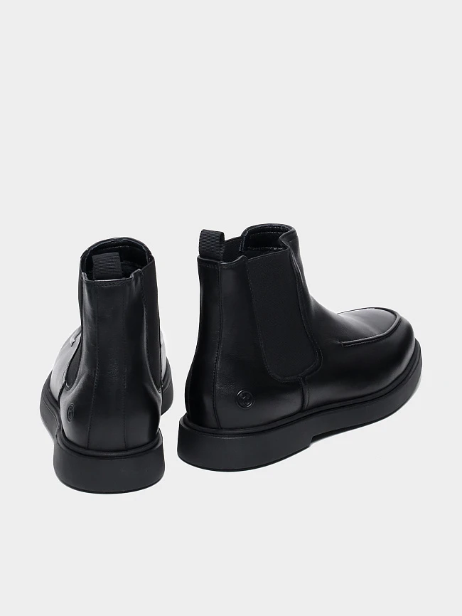 Ботинки мужские демисезонные, цвет черный, натуральная кожа M801240 | 4