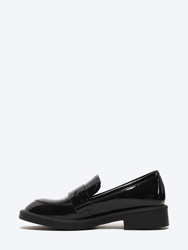 Лоферы женские всесезонные, цвет черный, натуральная кожа и полимерные материалы 1849518 | 3