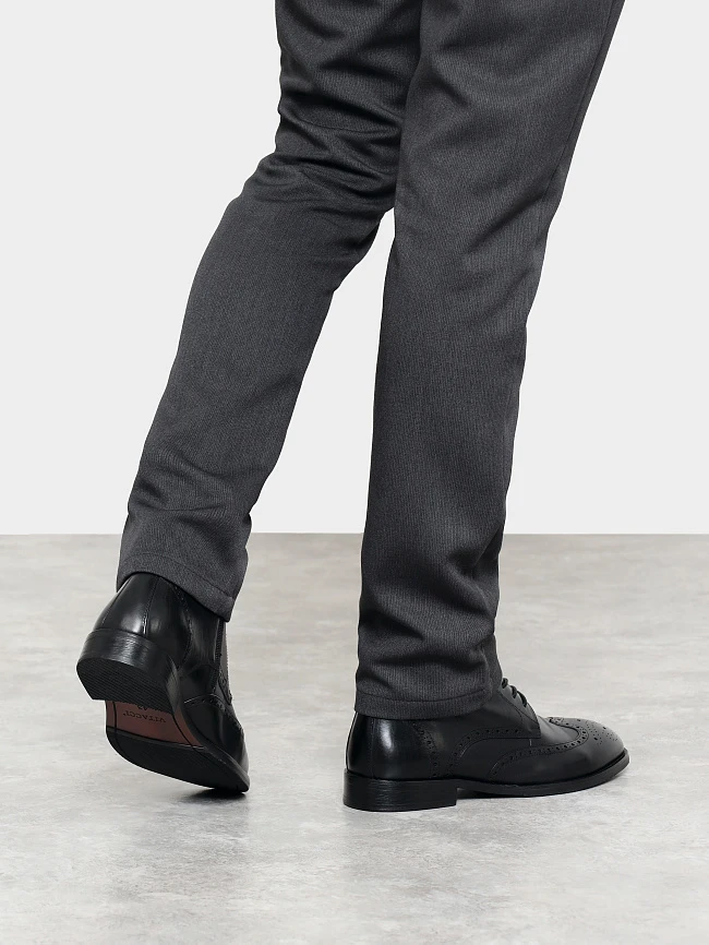 Ботинки мужские демисезонные, цвет черный, натуральная кожа M1782516 | 8