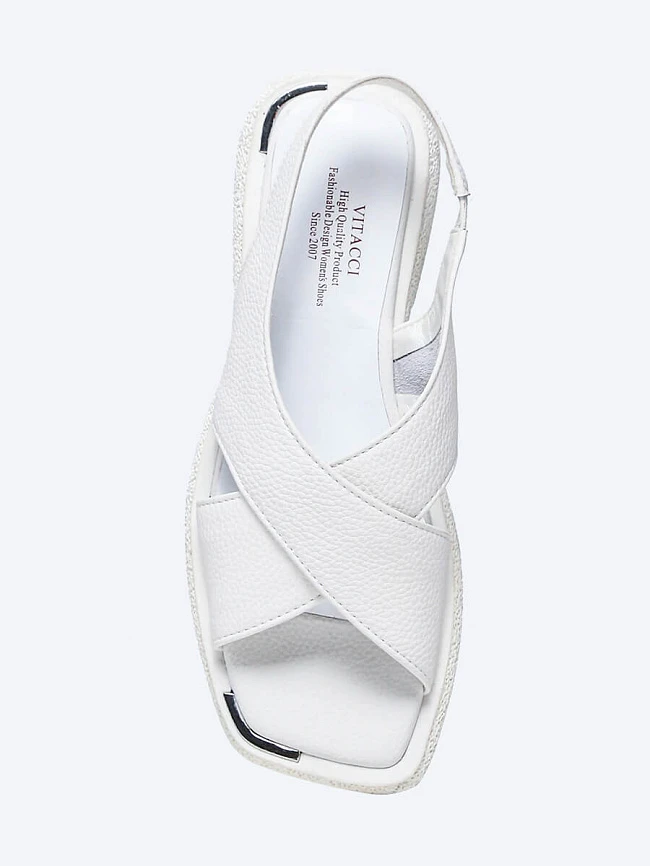 Сандалии женские летние, цвет белый, натуральная кожа и полимерные материалы 1849802 | 4