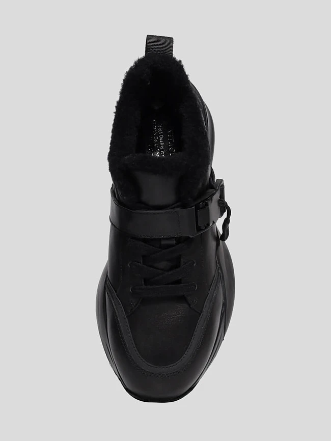 Кроссовки женские зимние, цвет черный, натуральная кожа 1890314M | 4