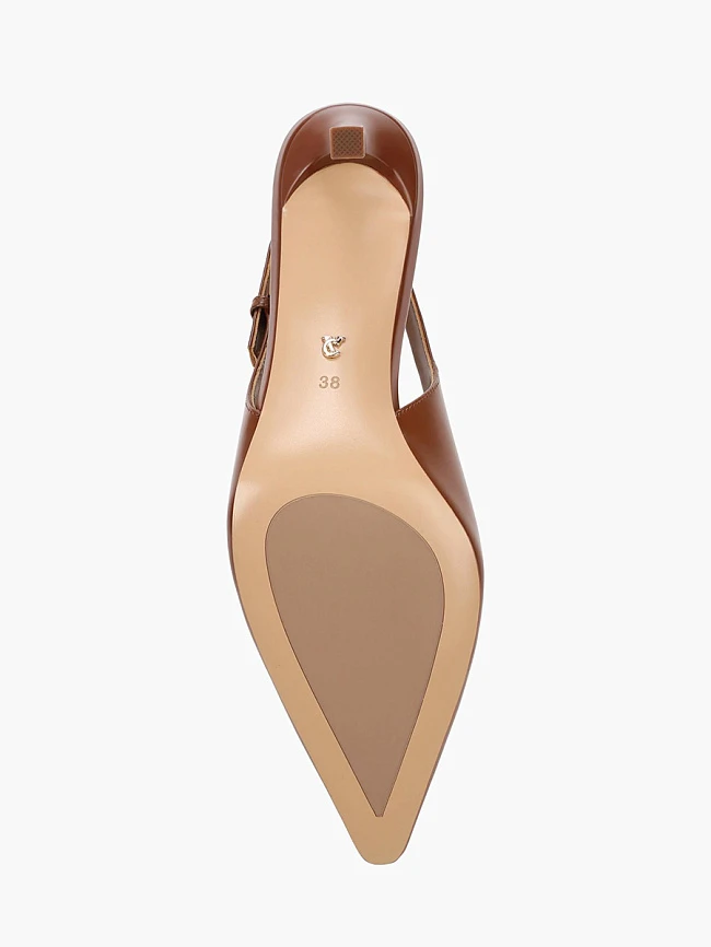 Туфли женские летние, цвет рыжий, натуральная кожа 1494322 | 6