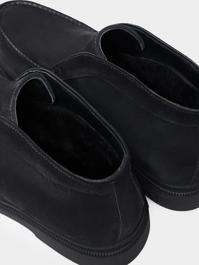 Ботинки мужские зимние, цвет серый, натуральный спилок M801042M-1 | 5