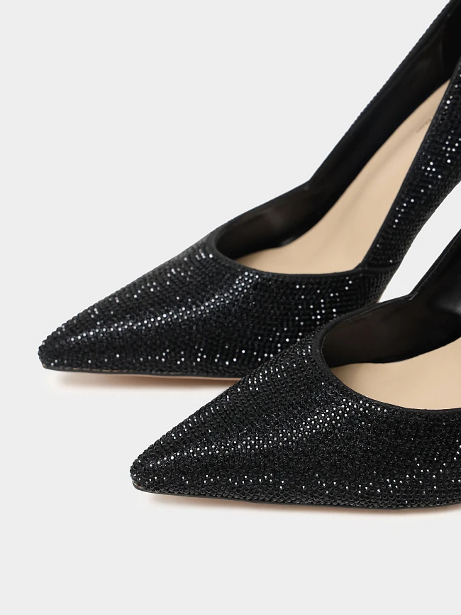 Туфли женские всесезонные, цвет черный, искусственный велюр 2680040 | 7