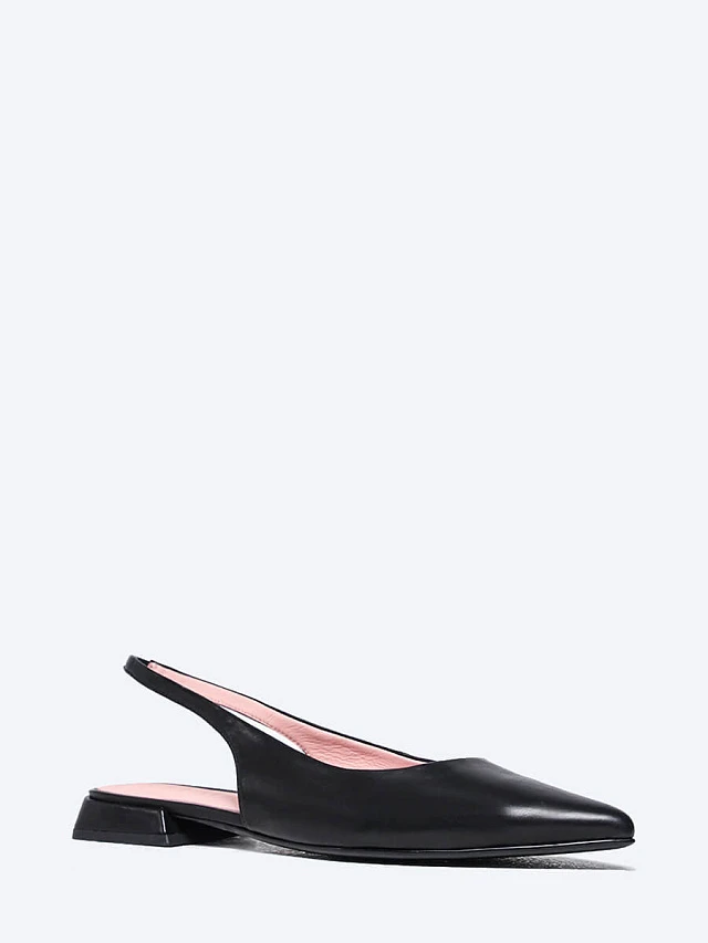 Туфли женские летние, цвет черный, натуральная кожа 642040 | 1