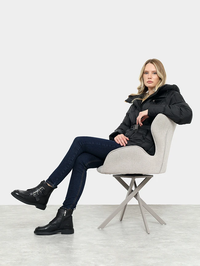 Ботинки женские демисезонные, цвет черный, натуральная кожа 7210318-2 | 11