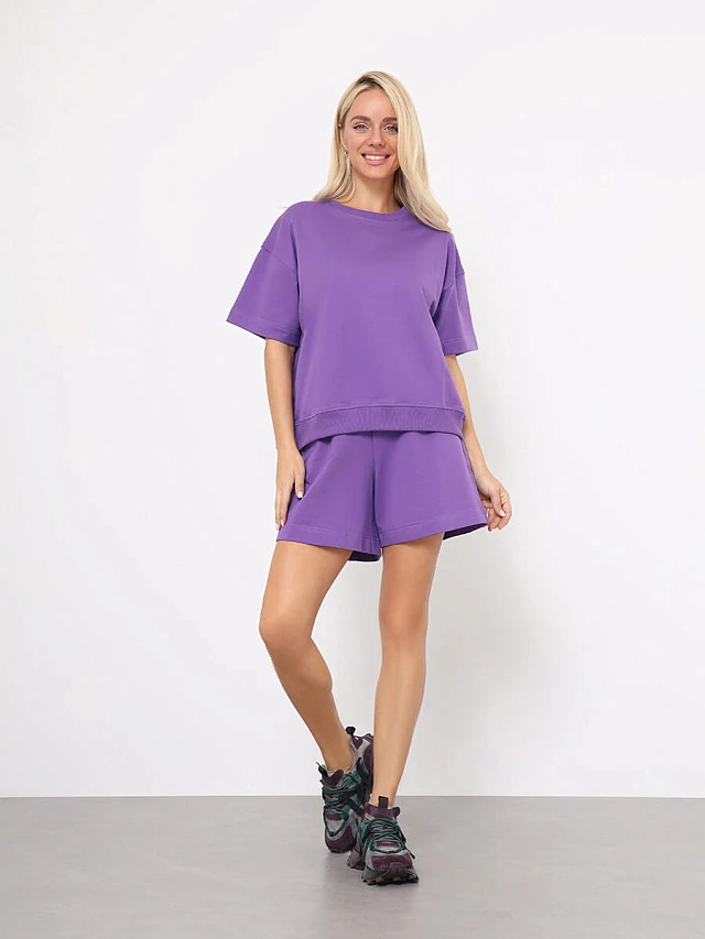 Костюм спортивный (футболка+шорты) женские всесезонные SP888-16 | 1