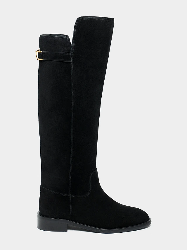 Сапоги женские зимние, цвет черный, натуральный спилок 1494577M | 1