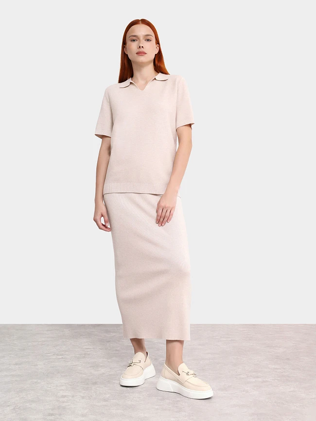 Лоферы женские всесезонные, цвет бежевый, натуральная кожа 136454 | 13