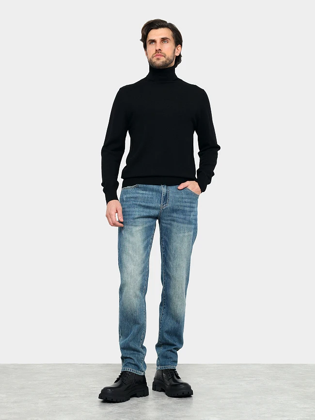 Ботинки мужские демисезонные, цвет черный, натуральная кожа M1023016 | 12