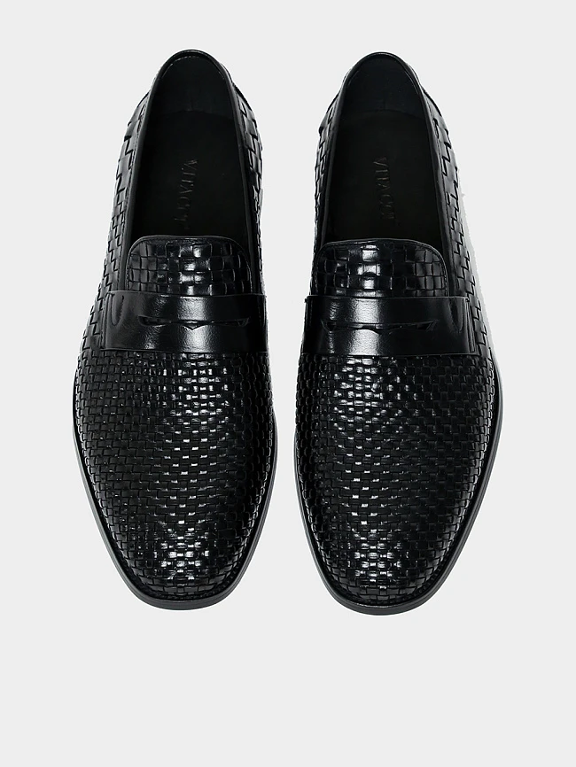 Лоферы мужские всесезонные, цвет черный, натуральная кожа M1022373-1 | 4