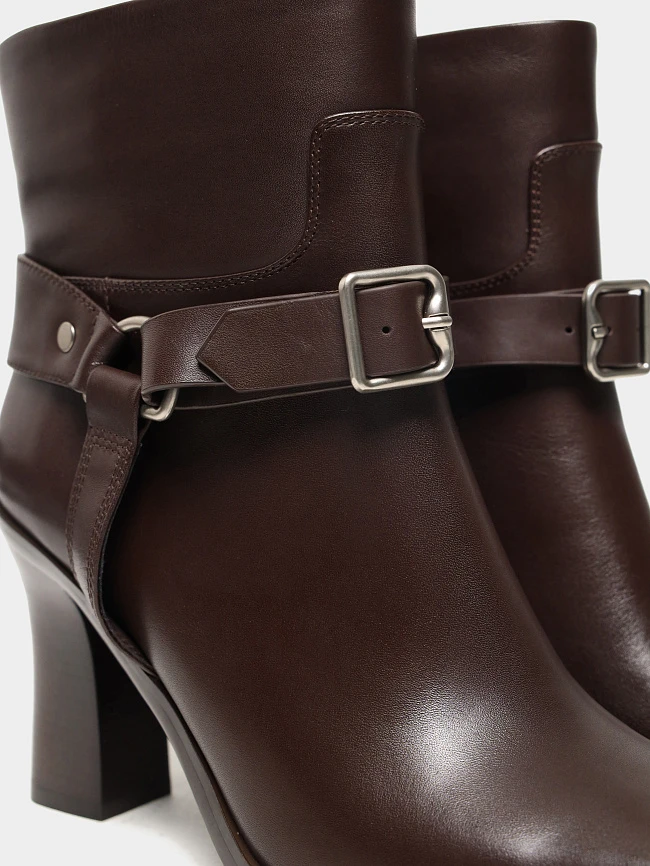 Ботильоны женские всесезонные, цвет коричневый, натуральная кожа 1494541 | 6