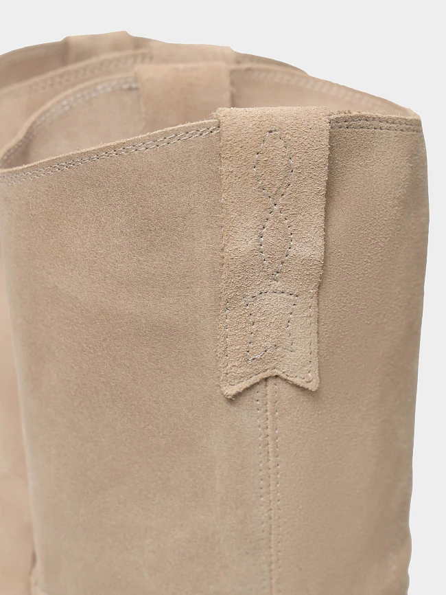 Полусапоги женские демисезонные, цвет бежевый, натуральный спилок 136568 | 7