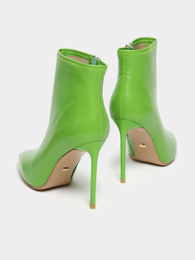 Ботильоны женские демисезонные, цвет зеленый, натуральная кожа 1492696 | 4