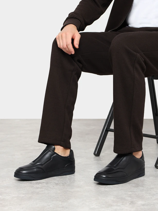 Кеды мужские демисезонные, цвет черный, натуральная кожа M1782192-1 | 12