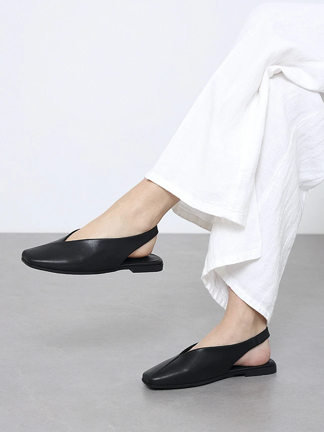 Туфли женские летние, цвет черный, натуральная кожа и полимерные материалы 1849796 | 10