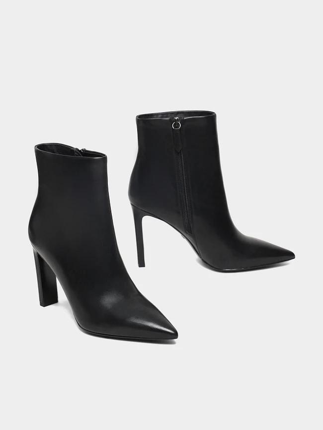 Ботильоны женские всесезонные, цвет черный, натуральная кожа 497208 | 3