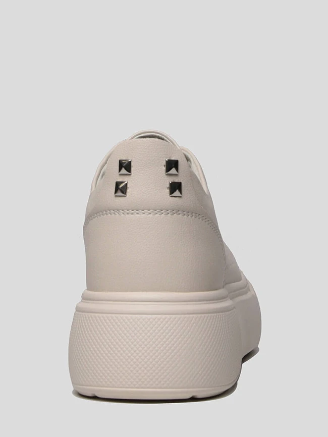 Кеды женские демисезонные, цвет бежевый, натуральная кожа и полимерные материалы 221007 | 7