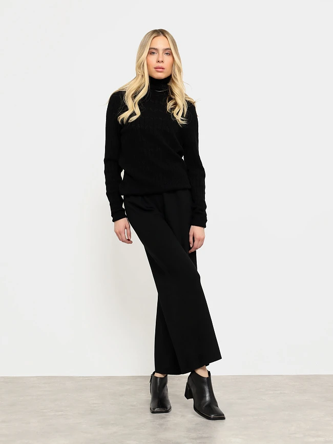 Ботильоны женские всесезонные, цвет черный, натуральная кожа 642274 | 8