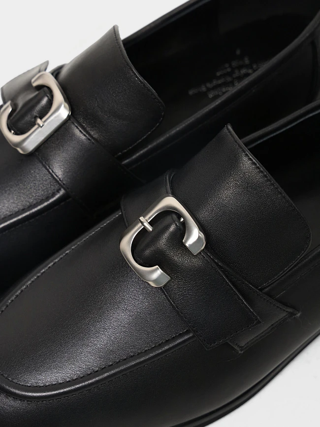 Лоферы женские всесезонные, цвет черный, натуральная кожа 7210300-2 | 5