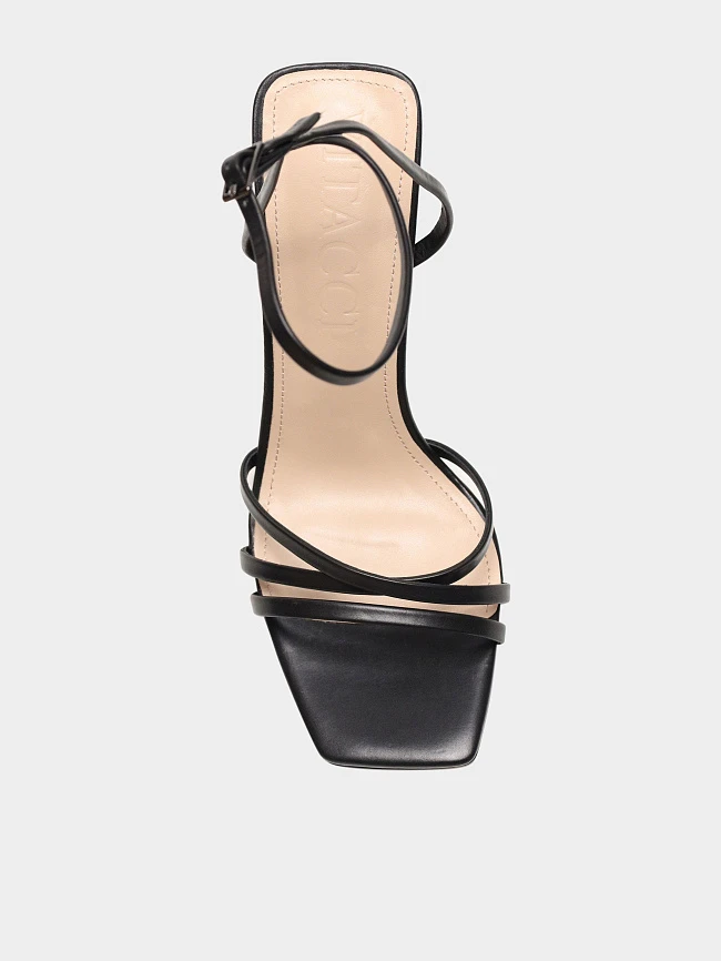 Босоножки женские летние, цвет черный, натуральная кожа 497573 | 4