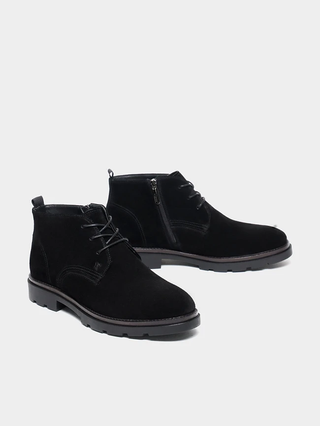 Ботинки мужские демисезонные, цвет черный, натуральный спилок M1782558 | 2