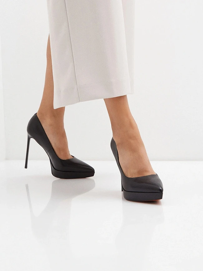 Туфли женские всесезонные, цвет черный, натуральная кожа 496273 | 6