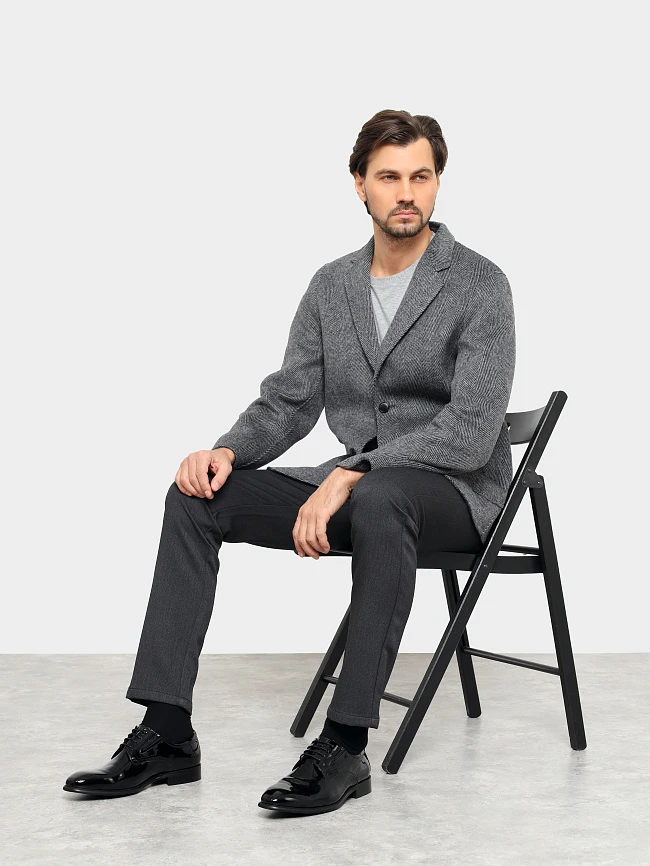 Полуботинки мужские всесезонные, цвет черный, натуральный наплак M1022954 | 11