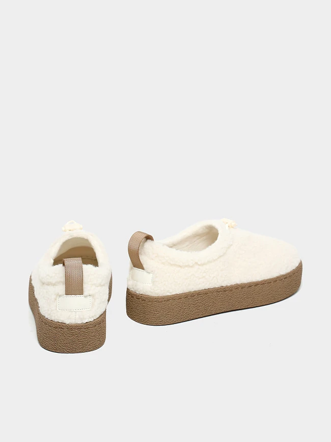 Полуботинки женские зимние, цвет молочный, искусственный мех 7210363M | 4