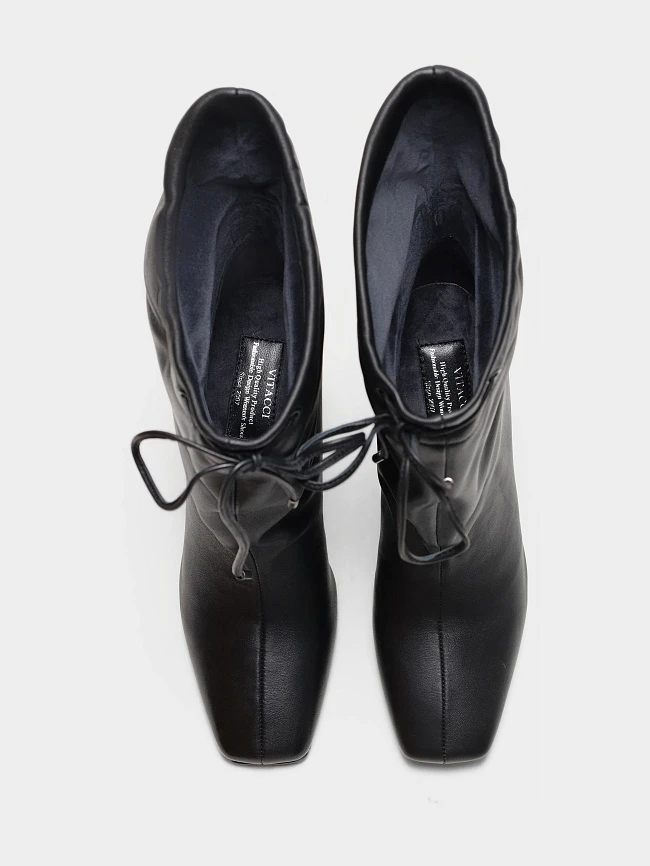 Полусапоги женские демисезонные, цвет черный, натуральная кожа 944233 | 5