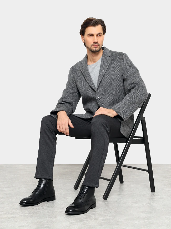 Ботинки мужские демисезонные, цвет черный, натуральная кожа M1782516 | 11