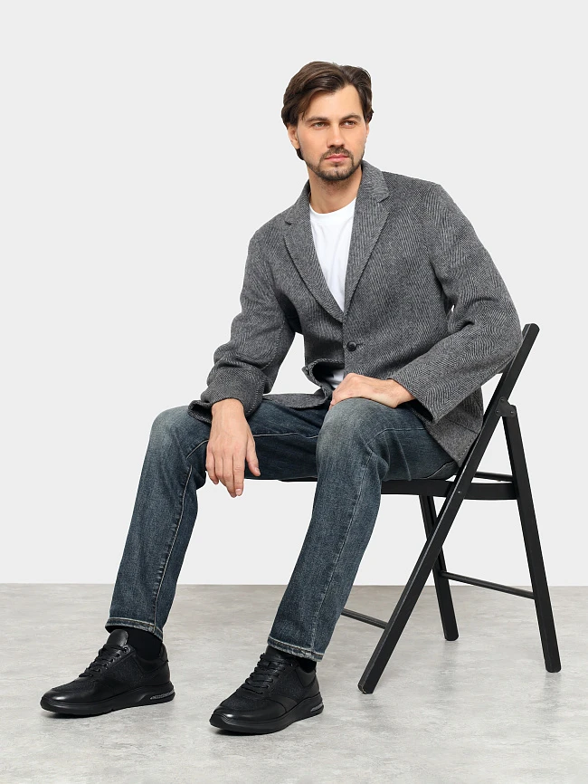 Кроссовки мужские демисезонные, цвет черный, натуральная кожа/шерсть M1782596 | 11