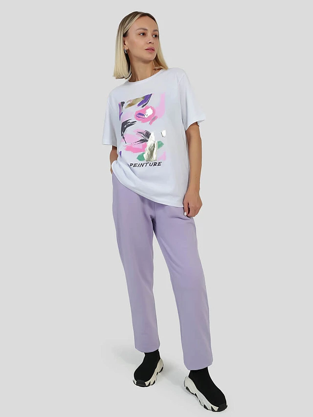 Костюм спортивный (футболка+брюки) женские всесезонные TEset04-17 | 1