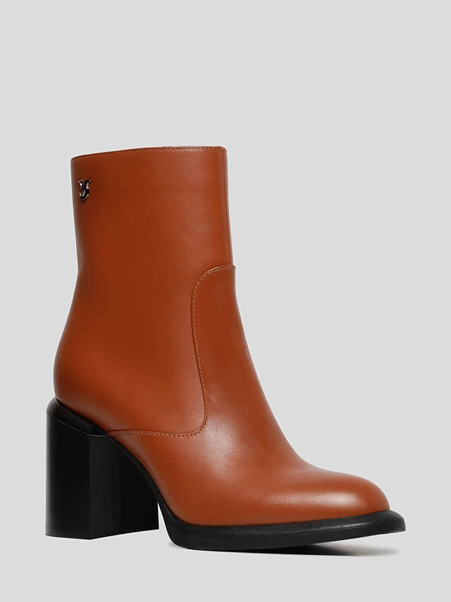 Полусапоги 1411068M женские цвет рыжий, натуральная кожа 1411068M        | 1