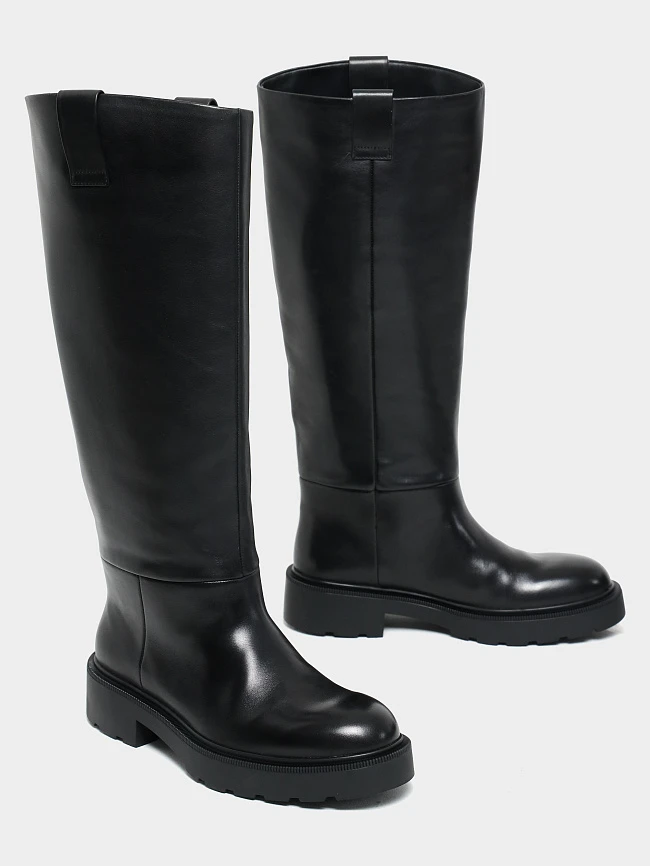 Сапоги женские демисезонные, цвет черный, натуральная кожа 1494780 | 3