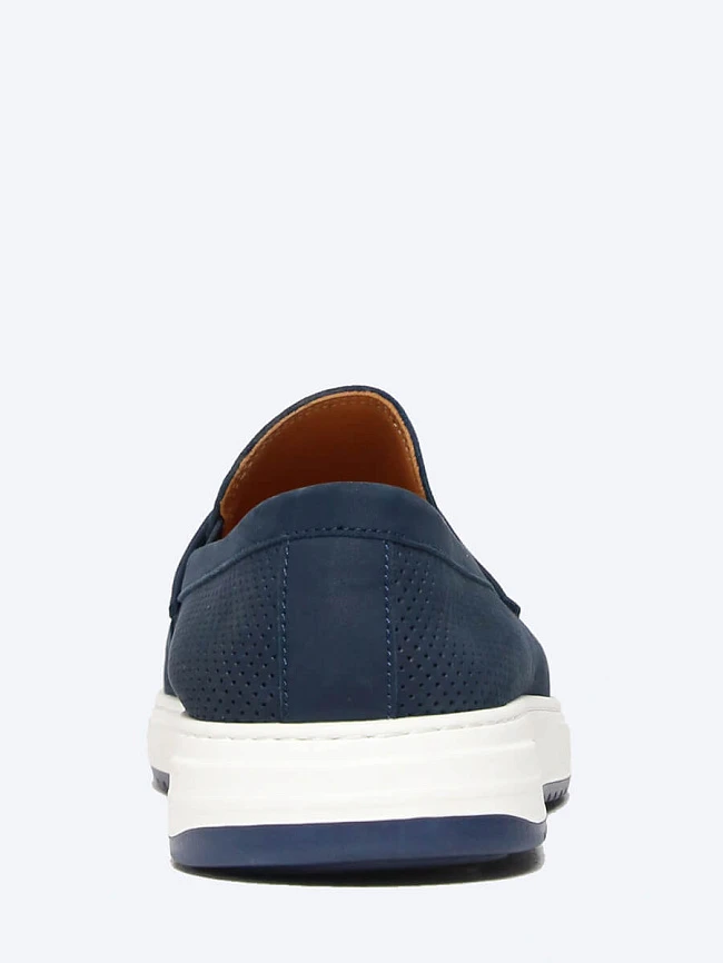 Лоферы M801145 мужские цвет синий, натуральный нубук M801145 | 5