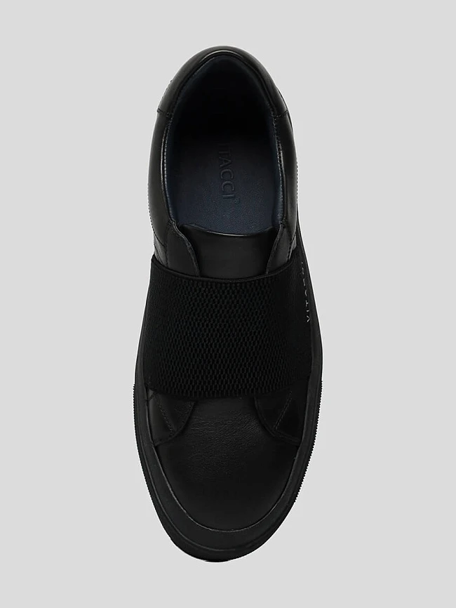 Кеды мужские демисезонные, цвет черный, натуральная кожа M253302 | 4