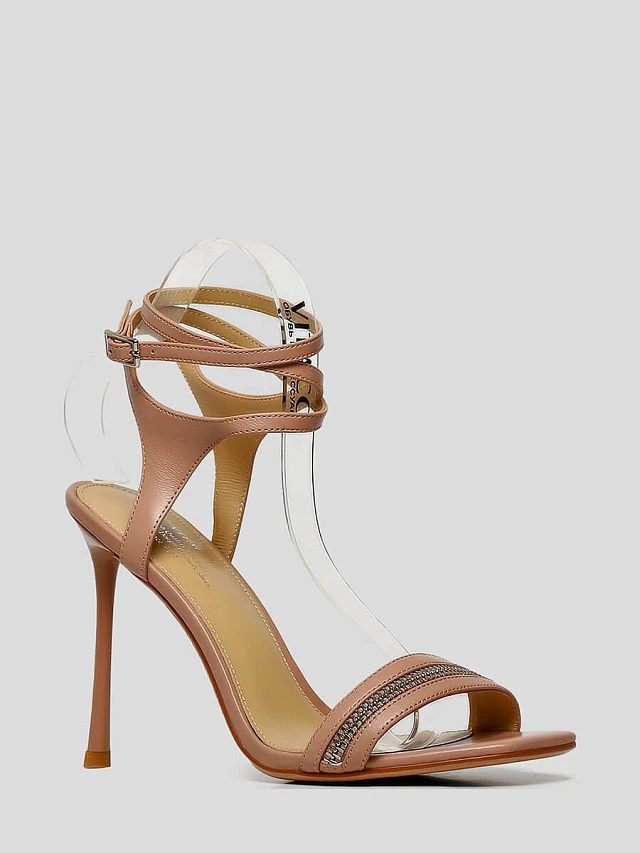 Босоножки женские летние, цвет бежевый, натуральная кожа 494684 | 1