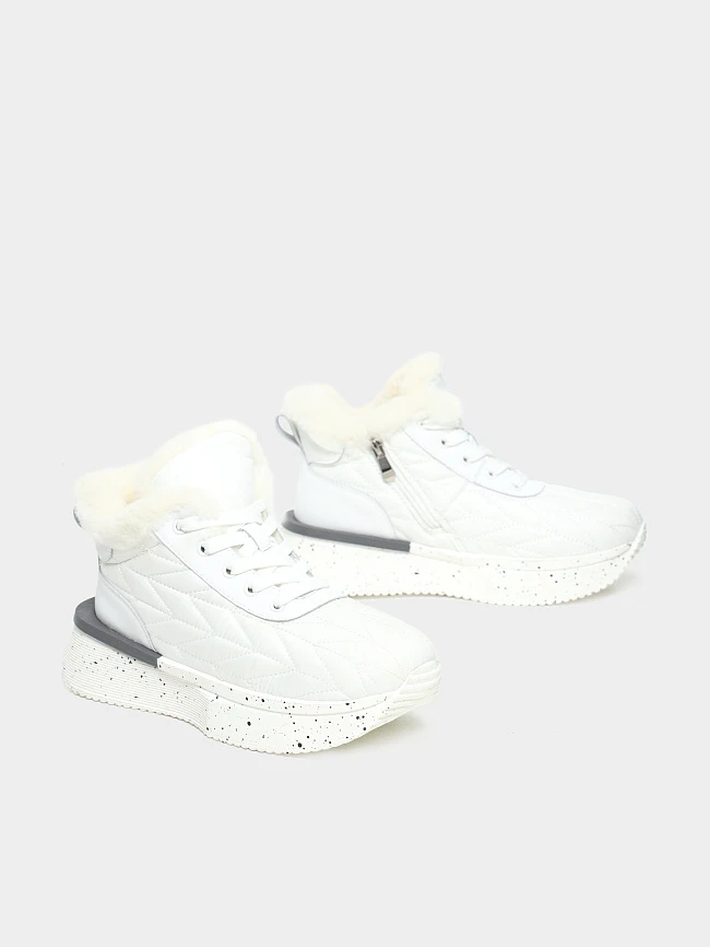 Ботинки женские зимние, цвет белый, текстиль/натуральная кожа и полимерные материалы 24VC118M | 3