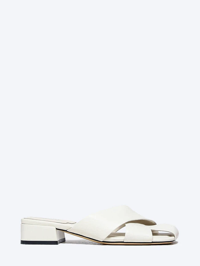 Сабо женские летние, цвет молочный, натуральная кожа и полимерные материалы 7210125 | 3