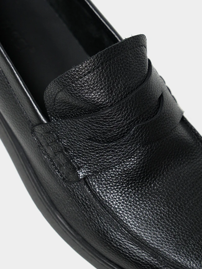 Лоферы мужские всесезонные, цвет черный, натуральная кожа M1782776 | 5