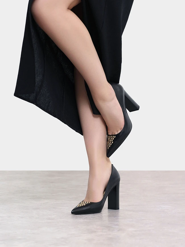 Туфли женские всесезонные, цвет черный, натуральная кожа 1493771 | 10