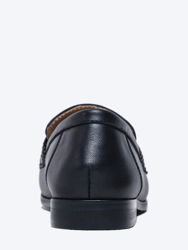 Лоферы женские всесезонные, цвет черный, натуральная кожа и полимерные материалы 7210214 | 5