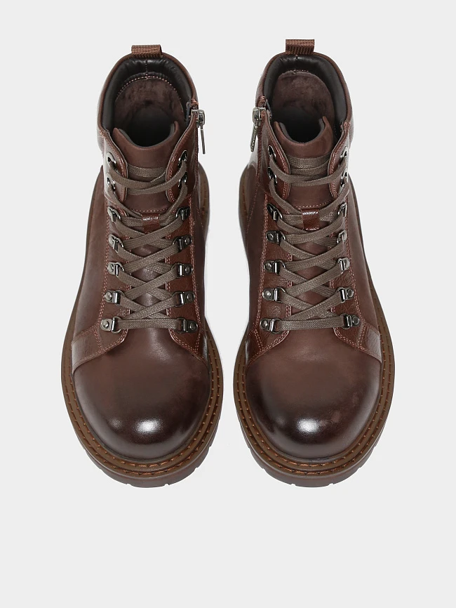 Ботинки мужские демисезонные, цвет коричневый, натуральный нубук/натуральная кожа M1781593 | 5