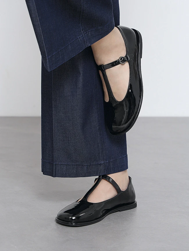 Балетки женские всесезонные, цвет черный, натуральная кожа и полимерные материалы 1849712 | 9