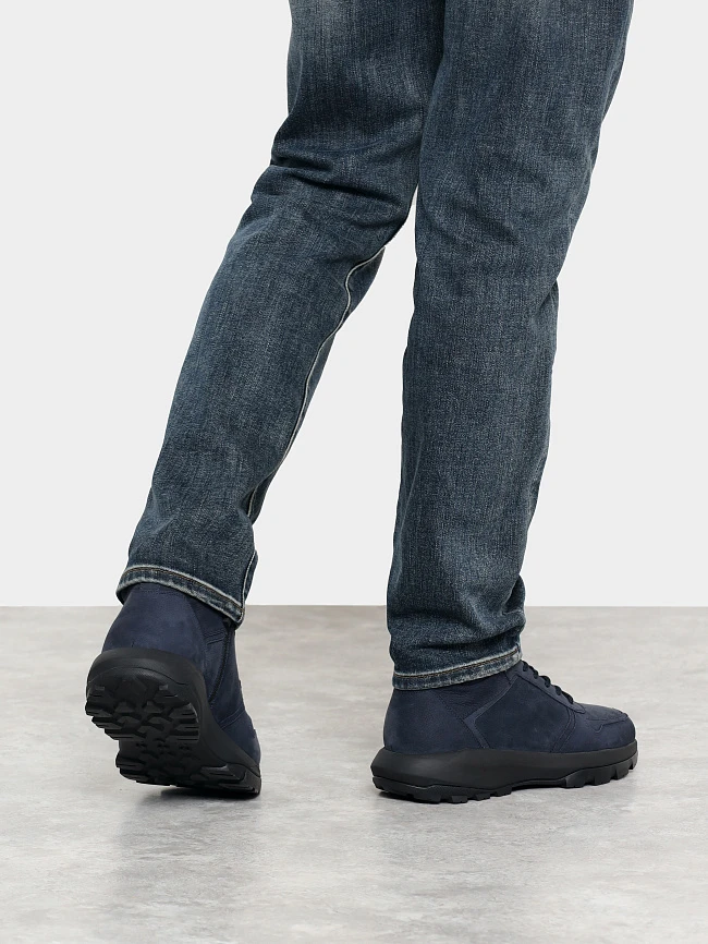 Ботинки мужские зимние, цвет синий, натуральный нубук M1782613M | 8